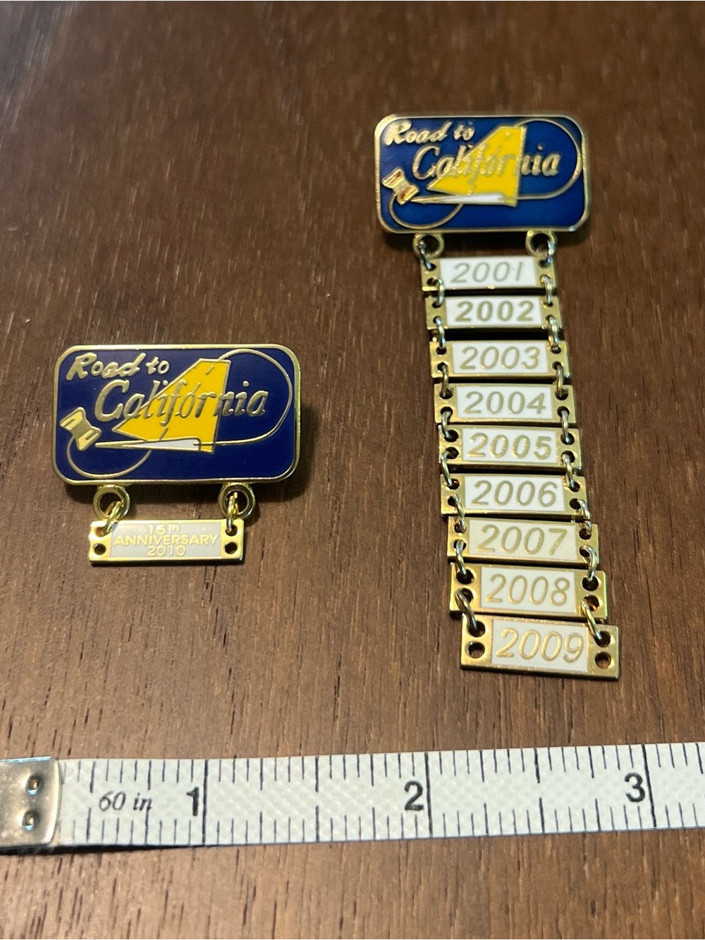 Vintage Road to California Quilt Show Enamel Pins